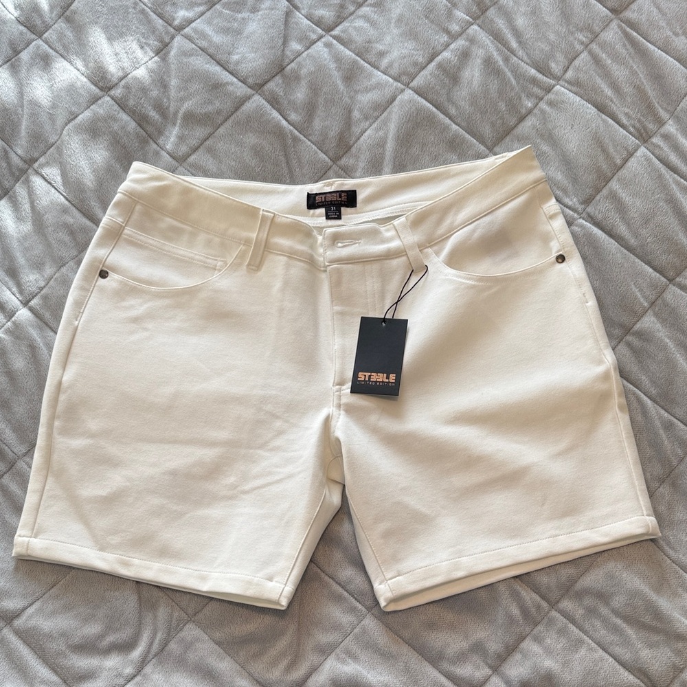 Men’s Steele White Shorts